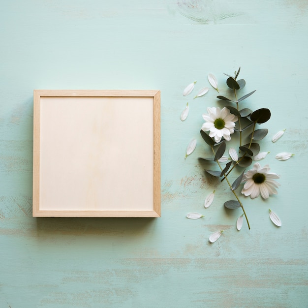 Download Mockup of square frame next to flower Photo | Free Download