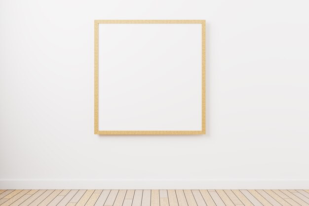 Download Premium Photo A Mockup Of A Square Picture Frame On The Wall With A Minimalist Design 3d Rendering