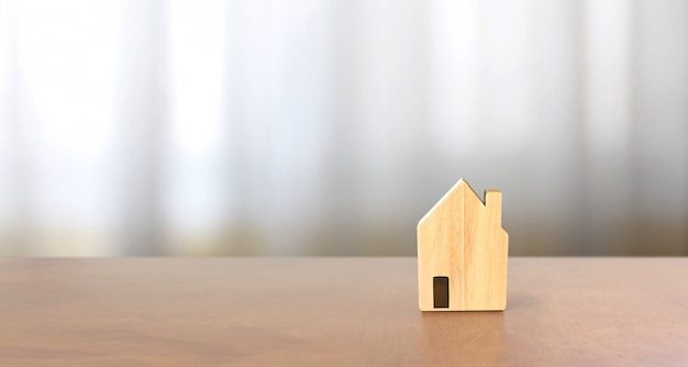 Model of detached house, business home idea Premium Photo