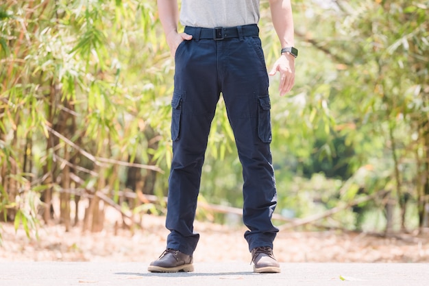 cargo pants blue