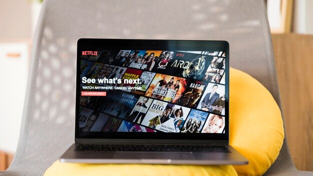 Modern device with netflix app Free Photo