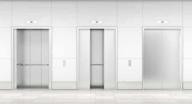 Modern elevator 3d Premium Photo