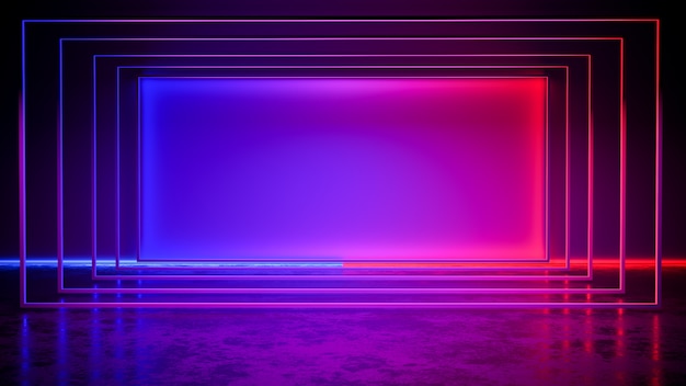 Modern futuristic neon light background Premium Photo
