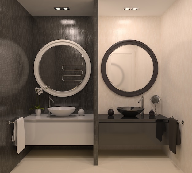 Modern interior bathroom Photo | Premium Download