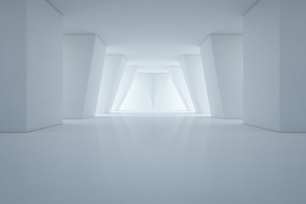 Premium Photo | Modern interior design of showroom with empty floor and ...