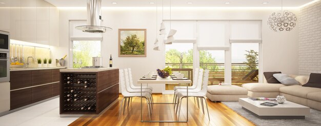 Modern interior living room Premium Photo