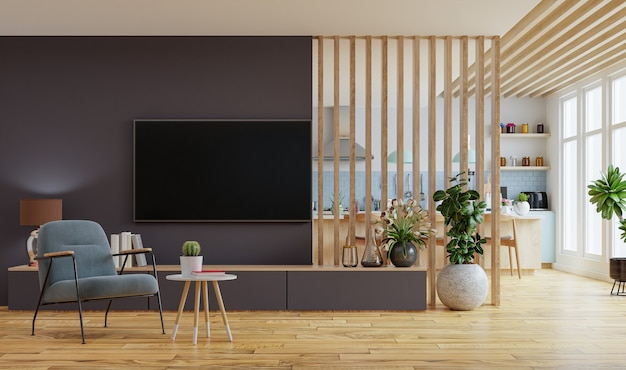 modern interior design for black living room