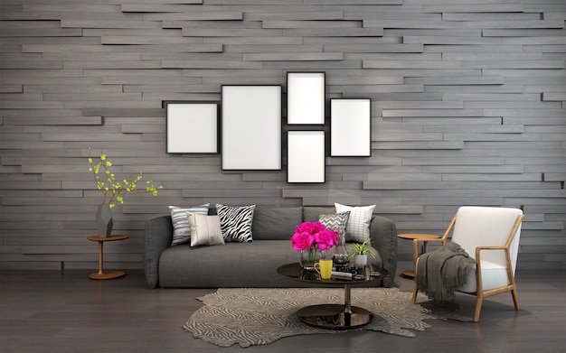 Modern Acrylic Frames In Living Room Design