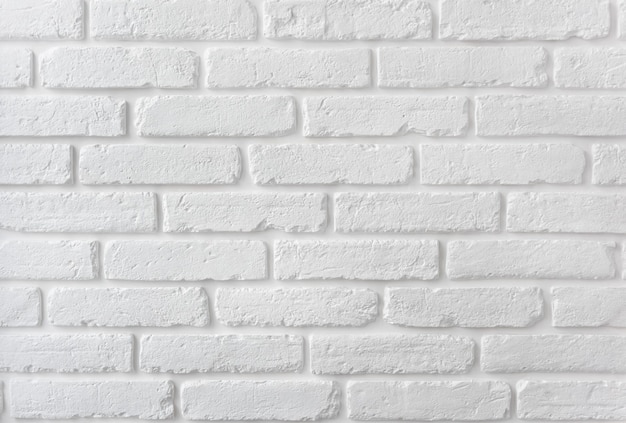 Premium Photo | Modern white brick wall texture for background.