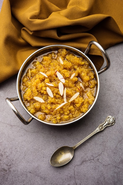 Premium Photo | Moong dal halwa is a classic indian sweet dish made ...
