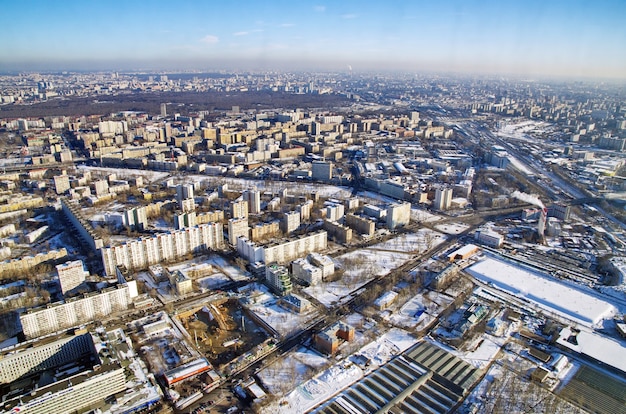 Premium Photo | Moscow aerial view