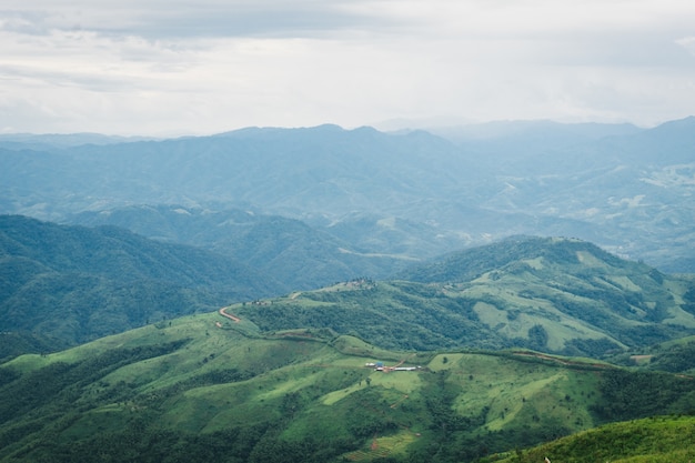 Premium Photo Mountain Landscape Talking From Doi Chang Moob Chiang Rai Thailand