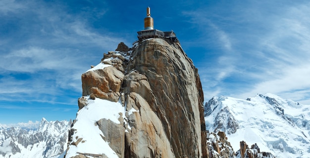 Premium Photo | The mountain top station of the aiguille du midi in ...