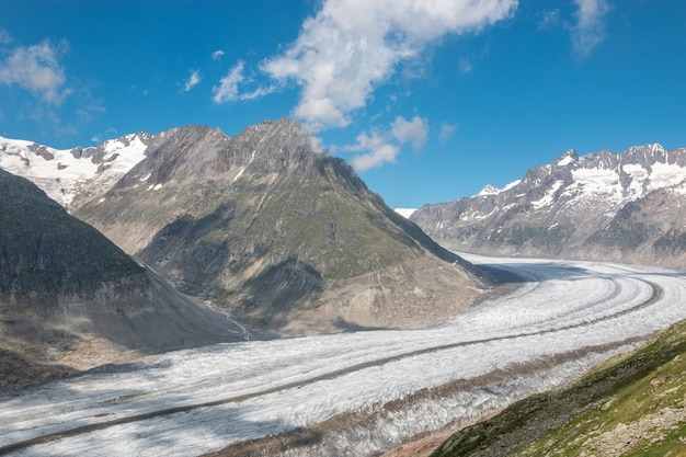 Premium Photo | Mountains scenes, walk through the great aletsch ...