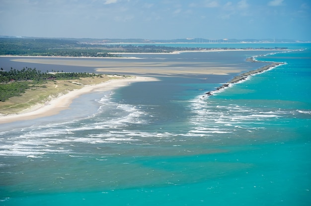 Premium Photo | Mouth of the mamanguape river rio tinto paraiba brazil ...