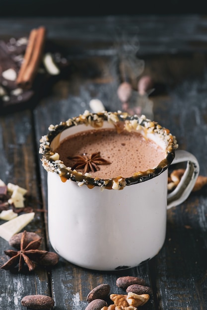 mug and hot chocolate