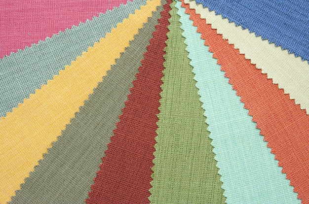 Premium Photo | Multi color fabric texture samples