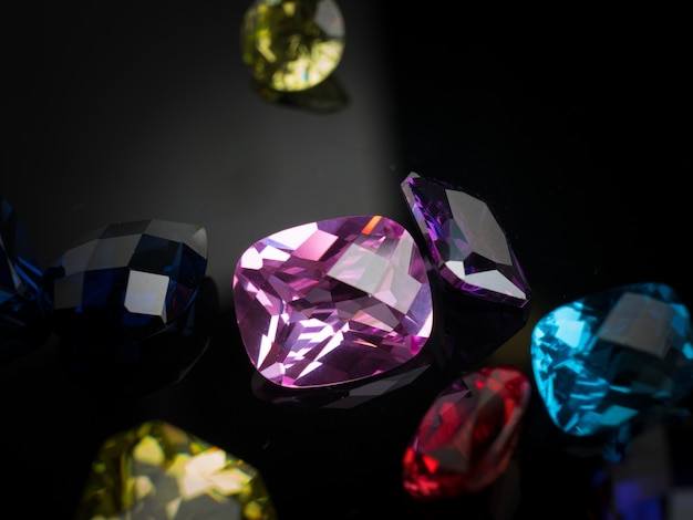 Premium Photo | Multi color of gemstone or jewel