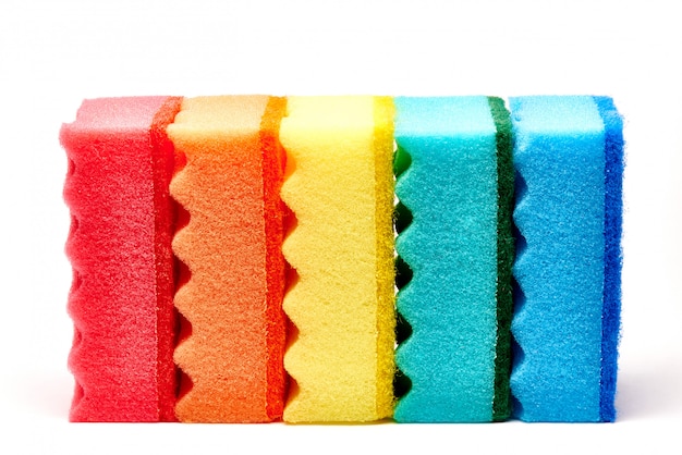 colorful kitchen sponges