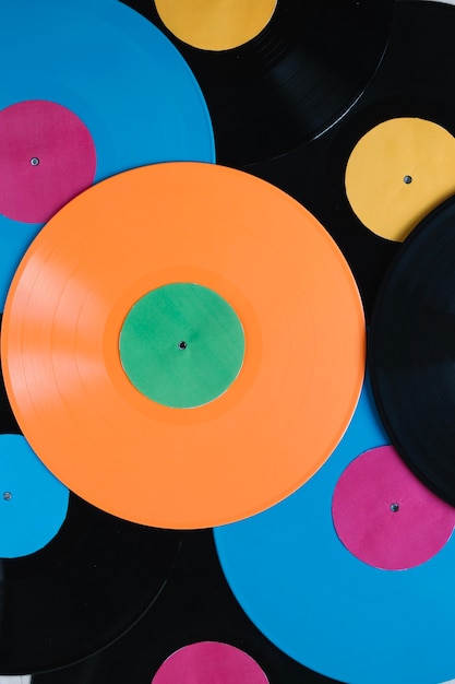 Multicolored vinyl discs | Free Photo