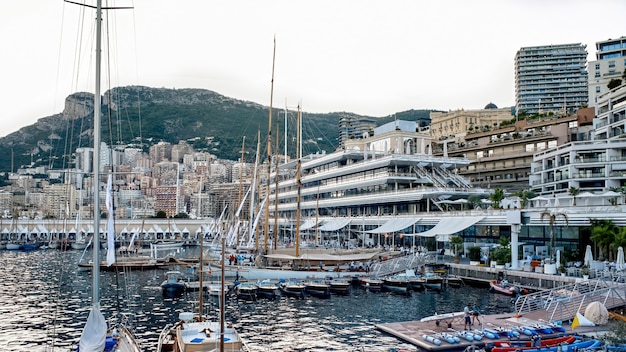 yachts moored in monaco