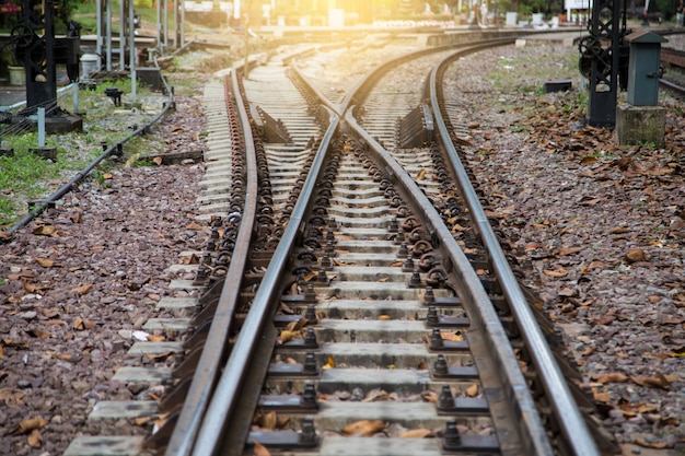 Premium Photo | Multiple railway track switches , symbolic photo for ...