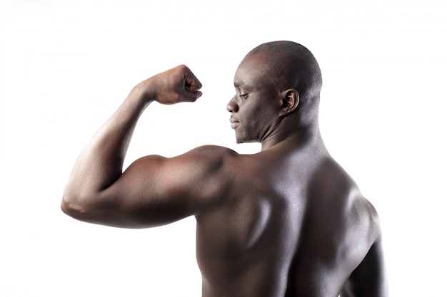 Premium Photo Muscled Strong Black Man