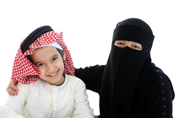 Premium Photo | Muslim arabic boy and girl with traditional clothes