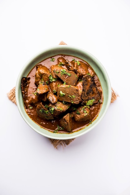 Premium Photo | Mutton liver fry or kaleji masala, popular non ...