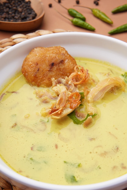 Premium Photo Nasi Soto Ayam Or Soto Medan Is Traditional Chicken