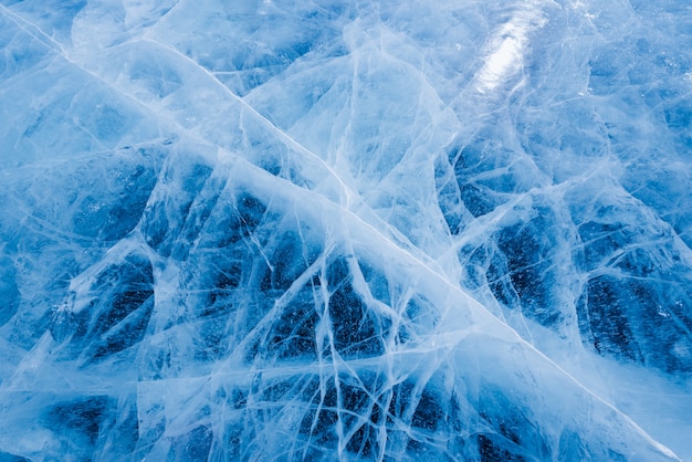 Premium Photo | Natural breaking ice in frozen water at lake baikal ...