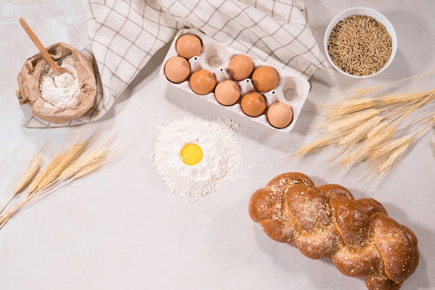 Natural ingredients for baking Premium Photo