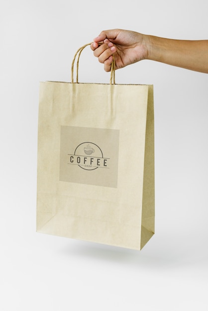 Download Natural paper bag branding mockup | Premium Photo