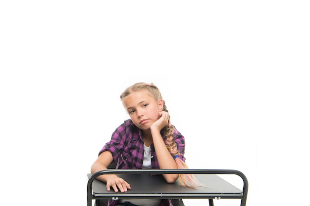 Premium Photo Need Some Rest And Entertainment Boring Lesson Girl Bored Pupil Sit At Desk 2094