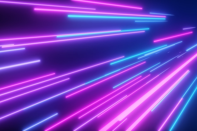 Premium Photo Neon Pink Blue Light Streaks