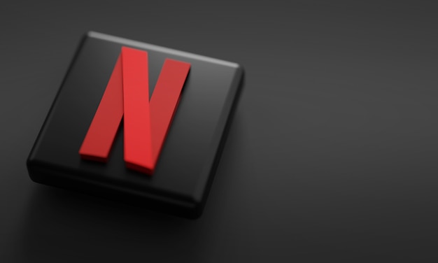 Premium Photo | Netflix 3d rendering close up.