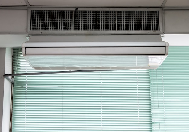 New Air Conditioner Unit Is Hanging On The Ceiling Photo