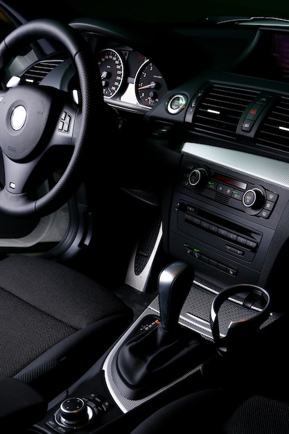 New white car dashboard Free Photo
