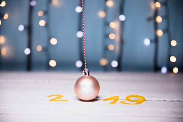 New year background with 2019 digits Photo | Free Download