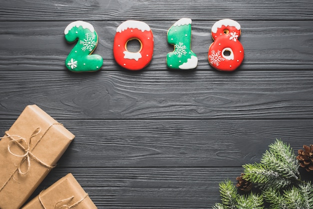 Free Photo | New year concept with gift boxes