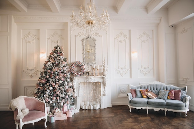 Premium Photo | New year decorations. christmas home decorating ideas.