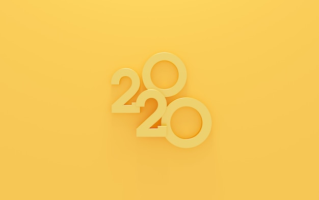 Premium Photo | New year yellow background