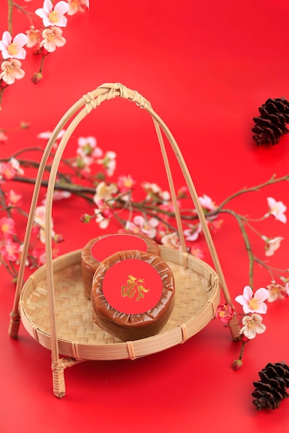 Premium Photo | Nian gao or chinese new year sweet rice cake (tikoy, fa ...