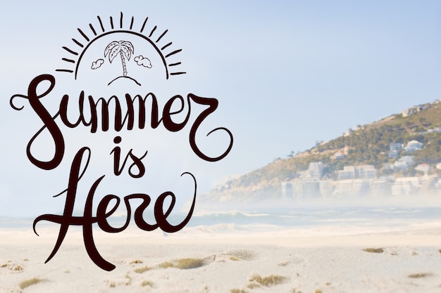 nice-beach-with-a-summer-message-photo-free-download