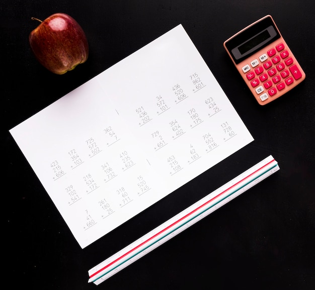 Notebook with tasks on black table Free Photo