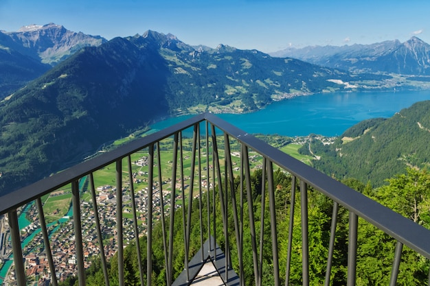 Premium Photo Observation Deck On Lookout Viewpoint In Alps