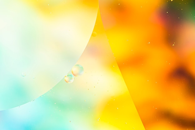 Oil drops in water abstract psychedelic pattern image Free Photo