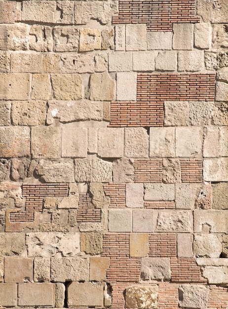 Old beige brick wall  Photo Free Download