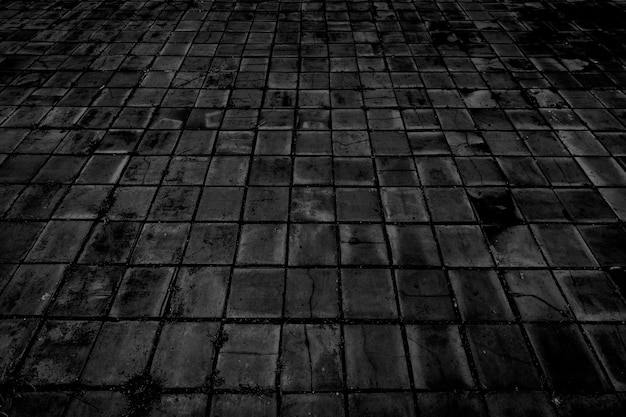 Premium Photo | Old black brick floor texture background.