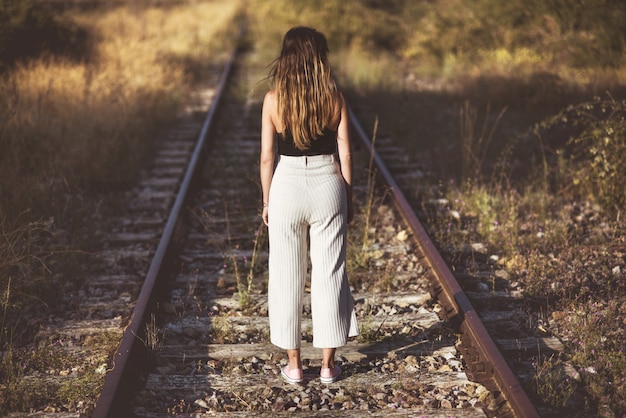 Premium Photo | Old fashioned style photography. back view, of a woman ...